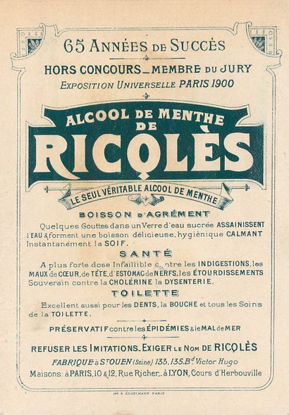 44 CHROMOS RICQLES : Illustrateur Guillaume....