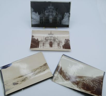 104 PHOTOGRAPHIES : Sur plaque de verre,...