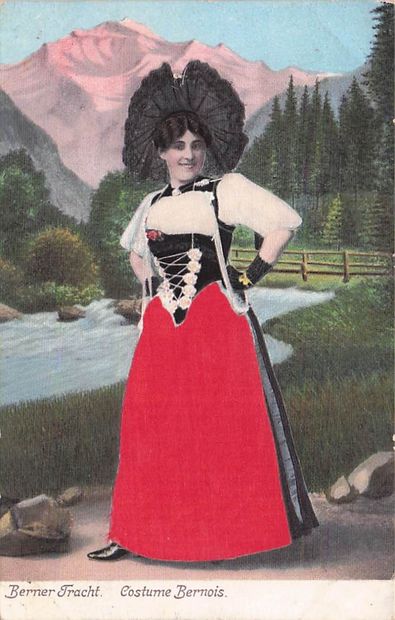 12 CARTES POSTALES SUISSE : Costumes de divers...