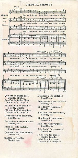 19 Images Publicitaires. Vin Girard. Chansons.
16cm...