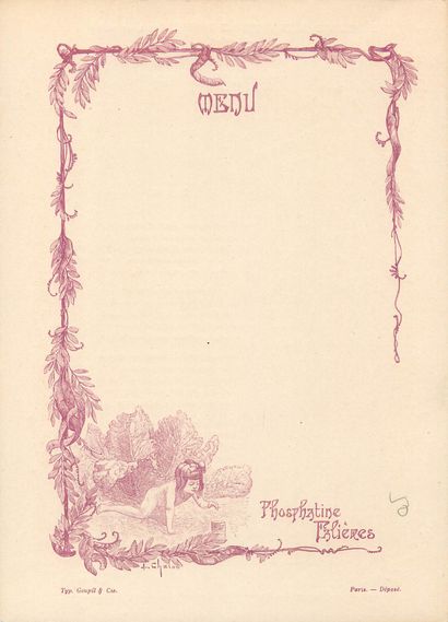 13 CHROMOS : Phosphatine Falières-Menus (vierge)-L'Orange...