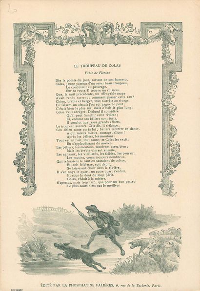 24 CHROMOS : Phosphatine Falières-Fables/Poésies...