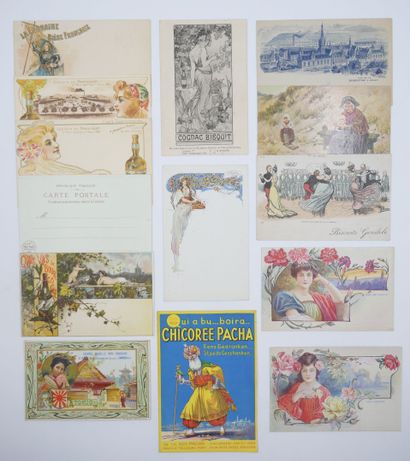 33 CARTES POSTALES PUBLICITAIRES : Alimentaire....