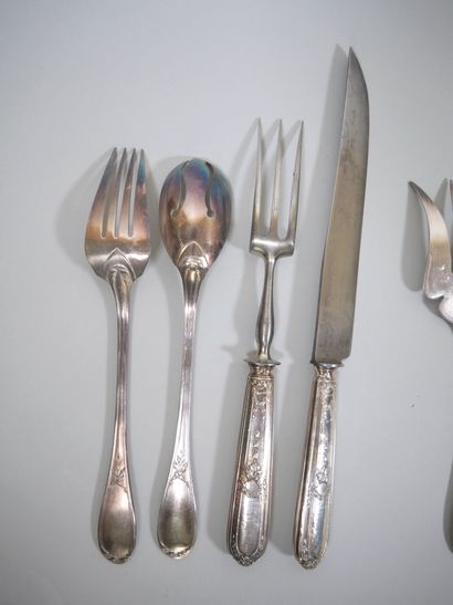 Couvert à découper en argent fourré, modèle...