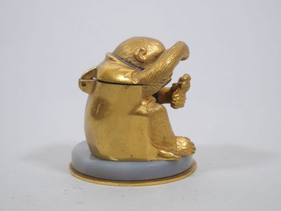 ATHA Paris, attribué à
Encrier en bronze...