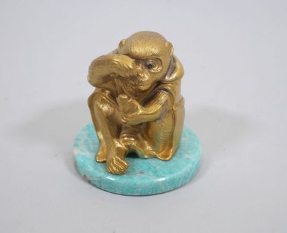 ATHA Paris, attribué à
Encrier en bronze...