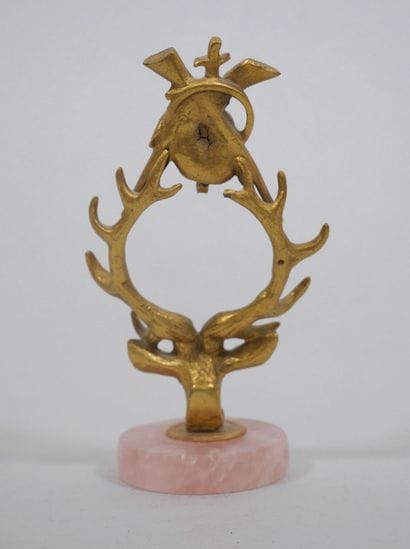 ATHA Paris, attribué à
Porte-montre en bronze...