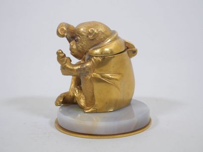 ATHA Paris, attribué à
Encrier en bronze...