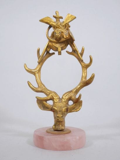 ATHA Paris, attribué à
Porte-montre en bronze...