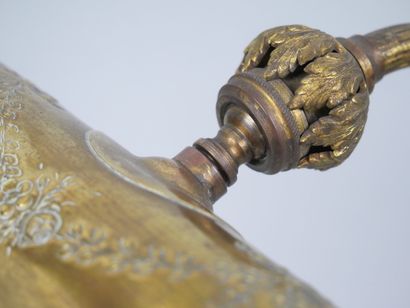 Banker's desk lamp in chased and gilded bronze,...