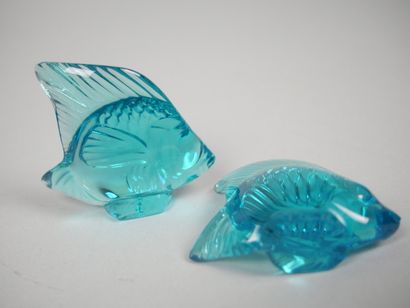 LALIQUE FRANCE
Fish
Subject in turquoise-blue...