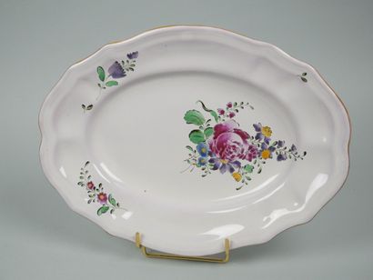 STRASBOURG
Oval earthenware dish with contoured...