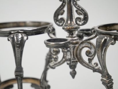 Pair of glass oil and vinegar cruets with...