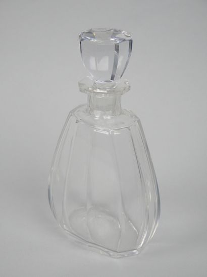 Cut-crystal decanter, piriform body with...