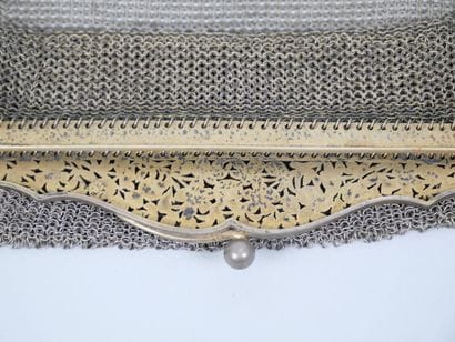 800-thousandth silver alms purse with openwork...