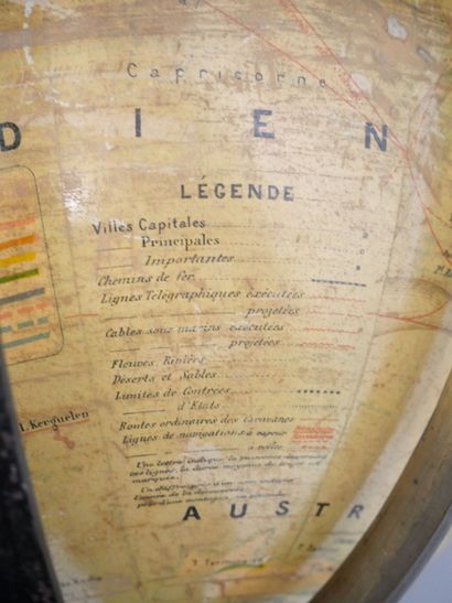 1:40,000,000 terrestrial globe by Joseph...