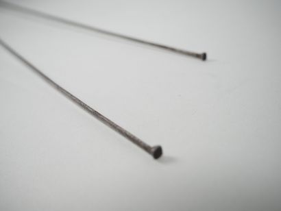 Pair of fencing foils with filigree fusee,...