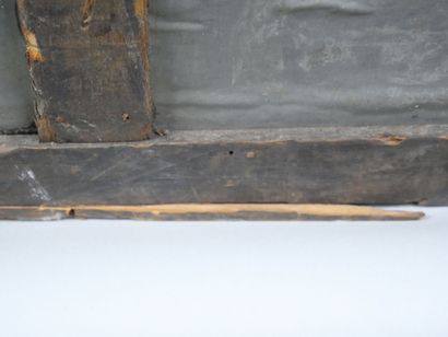 Important car trunk in wood covered with...