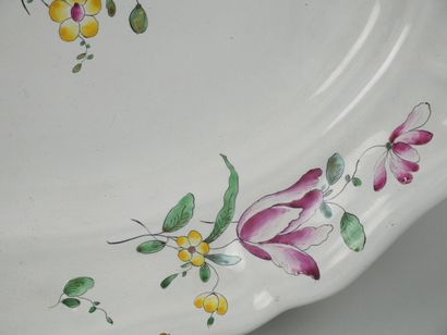 STRASBOURG
Earthenware oval dish with contoured...