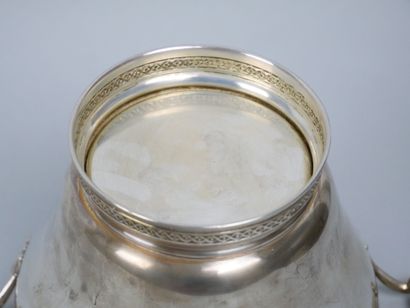 Ice bucket in silver 950 thousandths, the...