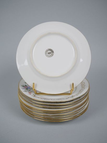 CHADELAUD in LIMOGES
Suite of 10 plates with...