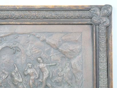 Sheet metal bas-relief depicting the Abduction...