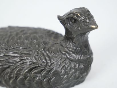 Small pewter pheasant with black patina
Length:...