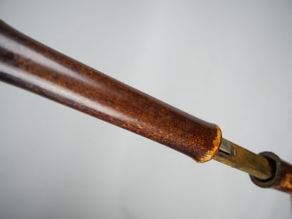 Imitation bamboo cane sword with silver-plated...