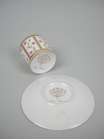 LIMOGES
- Porcelain cup and saucer decorated...