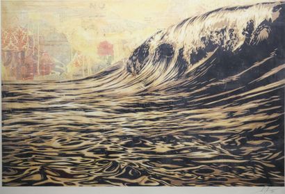Shepard FAIREY aka OBEY (b. 1970)
Dark Wave
Silkscreen,...