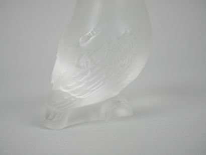 LALIQUE FRANCE
Owl
Partially frosted crystal...