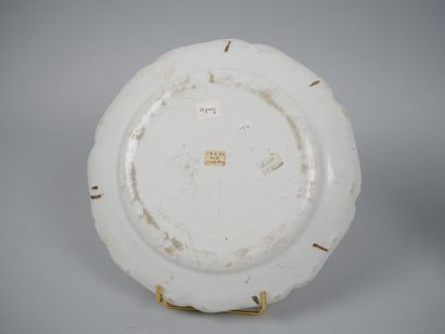 APREY and SCEAUX
Two rimmed earthenware plates...