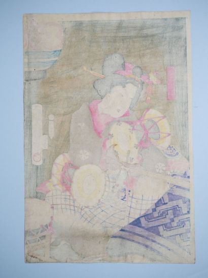 Set of six prints, oban tate-e:

- Utagawa...