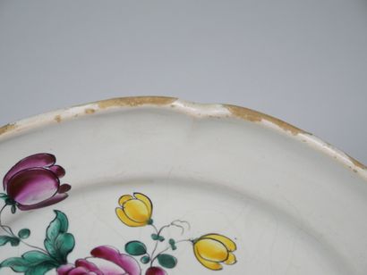 APREY and SCEAUX
Two rimmed earthenware plates...