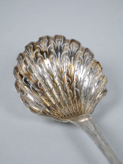 800 thousandths gilt silver pie server with...