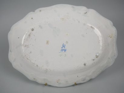 STRASBOURG
Earthenware oval dish with contoured...