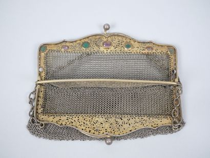 800-thousandth silver alms purse with openwork...