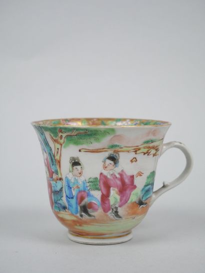 CHINA CANTON
Porcelain cup and saucer with...