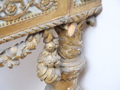 Rectangular console table in finely carved,...