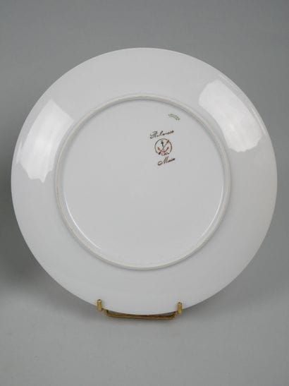 LIMOGES FRANCE
Pair of porcelain dishes decorated...