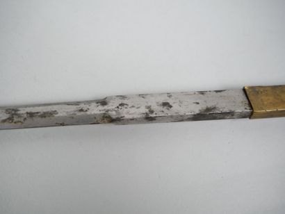 Imitation bamboo cane sword with silver-plated...