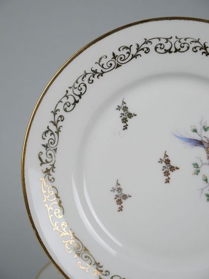 CHADELAUD in LIMOGES
Suite of 10 plates with...