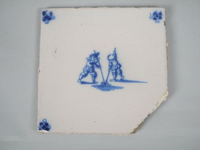 DELFT
Set of fifteen earthenware tiles with...