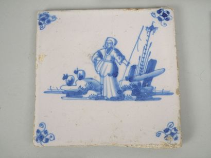 DELFT
Set of fifteen earthenware tiles with...
