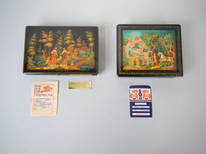 RUSSIA - Palekh school
Reunion of two lacquer...