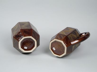 SAINT-CLEMENT
Reunion of brown-glazed earthenware...