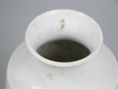 SEVRES
Pair of white porcelain baluster vases...