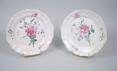 STRASBOURG
Two earthenware pendant plates...