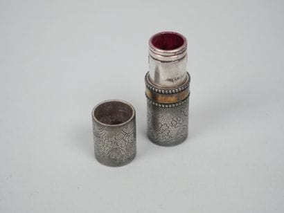 MARCEL ROCHAS
Lipstick case in silver-plated...