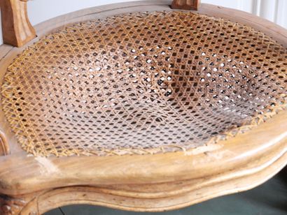 A molded and carved beechwood cabriolet-shaped...